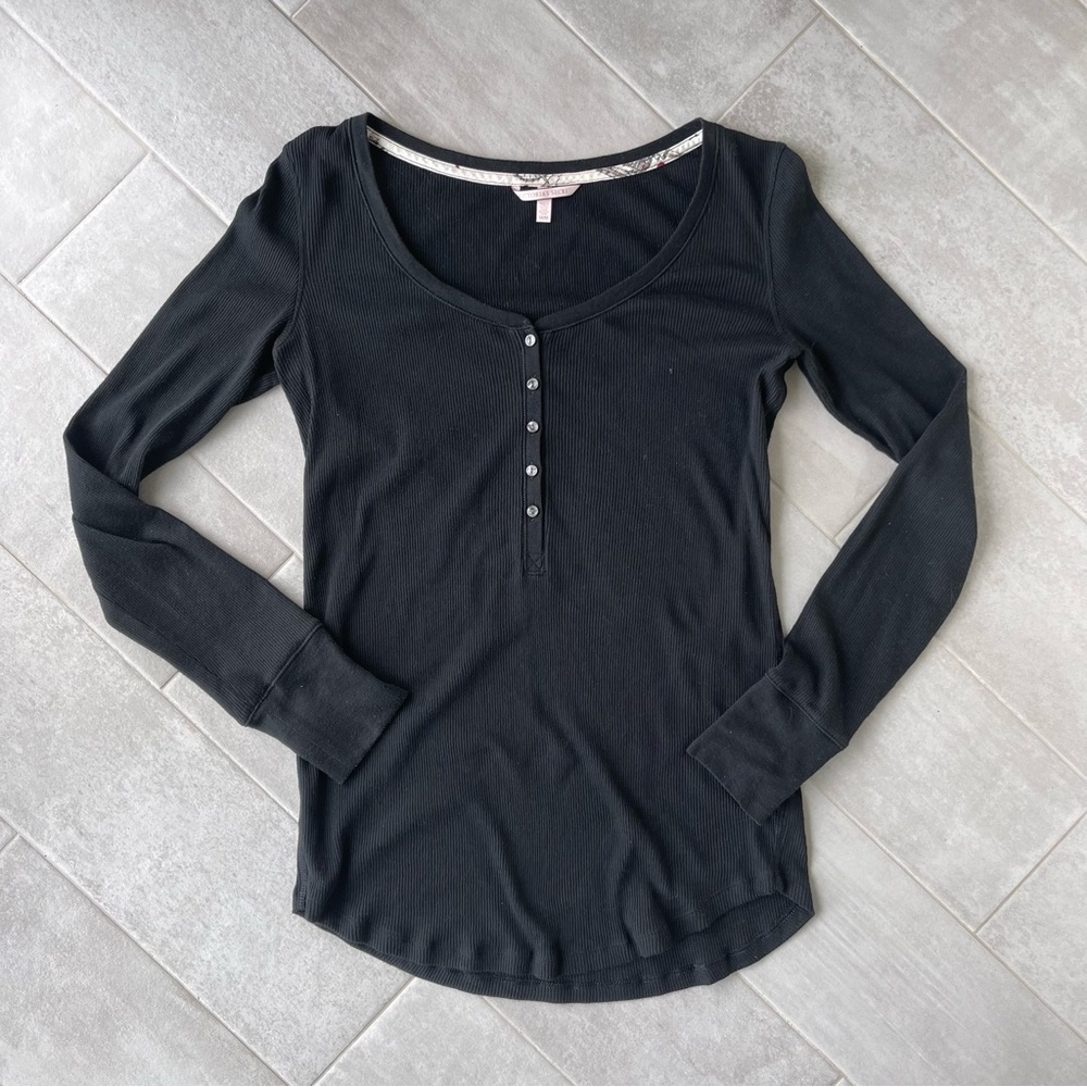 Victoria's Secret Black Henley
